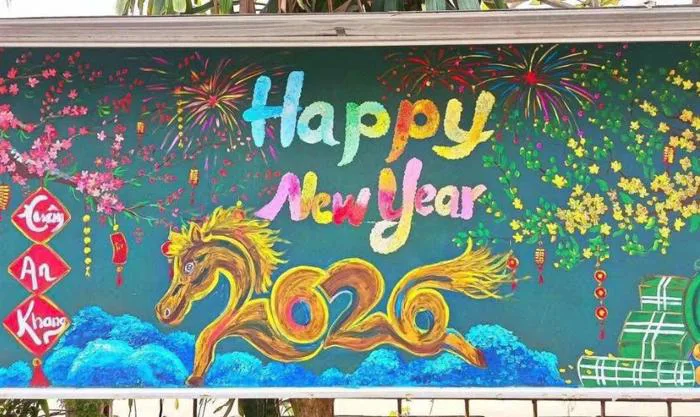 10.000+ mẫu trang trí bảng Tết 2026 Bính Ngọ đẹp, độc đáo