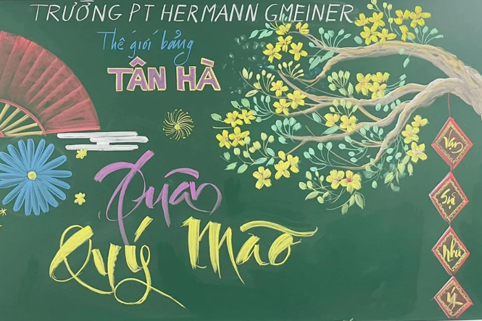 Cách trang trí bảng ngày Tết đẹp, sáng tạo và đậm chất xuân