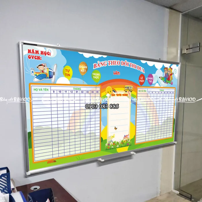 Bảng thi đua - theo dõi thi đua lớp học - Bảng Viết Bavico Bảng thi đua - theo dõi thi đua lớp học - Bảng Viết Bavico