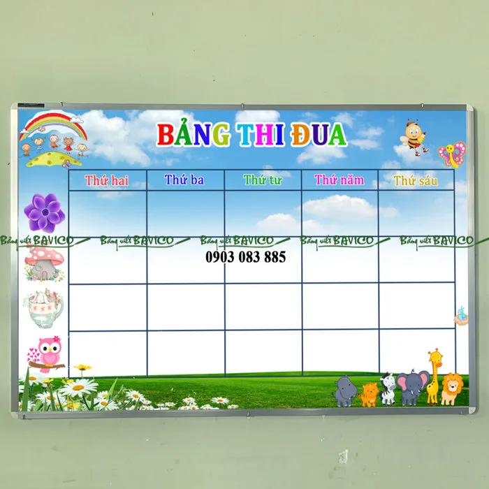 Bảng thi đua - theo dõi thi đua lớp học - Bảng Viết Bavico Bảng thi đua - theo dõi thi đua lớp học - Bảng Viết Bavico