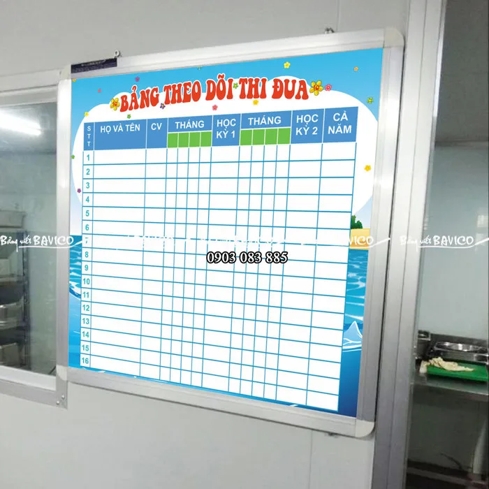 Bảng thi đua - theo dõi thi đua lớp học - Bảng Viết Bavico Bảng thi đua - theo dõi thi đua lớp học - Bảng Viết Bavico
