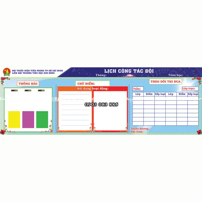 Bản tin đội - thiết kế theo yêu cầu - Bảng Viết Bavico Bản tin đội - thiết kế theo yêu cầu - Bảng Viết Bavico