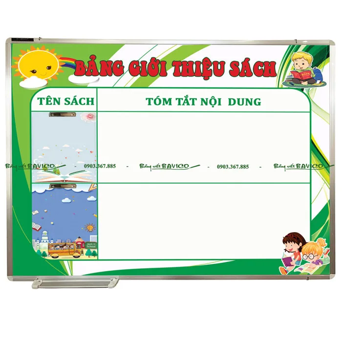 BẢNG GIỚI THIỆU SÁCH THƯ VIỆN - Bảng Viết Bavico