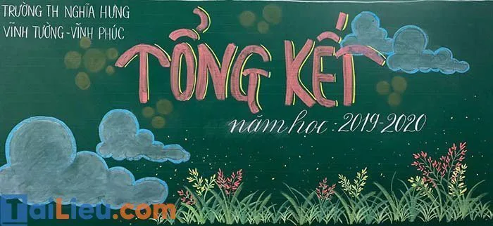 Mẫu trang trí bảng tổng kết năm học đơn giản mà đẹp Mẫu trang trí bảng tổng kết năm học đơn giản mà đẹp