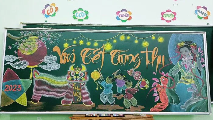 Gợi ý 50+ ý tưởng trang trí bảng Tết Trung thu đẹp, sáng tạo Gợi ý 50+ ý tưởng trang trí bảng Tết Trung thu đẹp, sáng tạo
