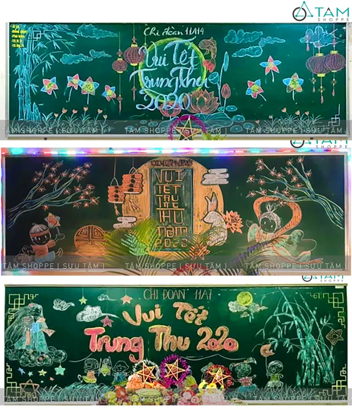 Khéo tay hay vẽ: Những mẫu trang trí bảng lớp học Trung thu bằng phấn đẹp ấn tượng Khéo tay hay vẽ: Những mẫu trang trí bảng lớp học Trung thu bằng phấn đẹp ấn tượng