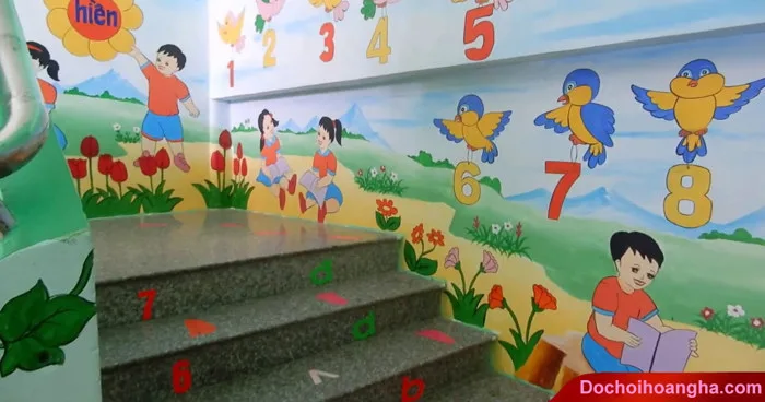 Hướng dẫn trang trí góc cầu thang trường mầm non đẹp nhất