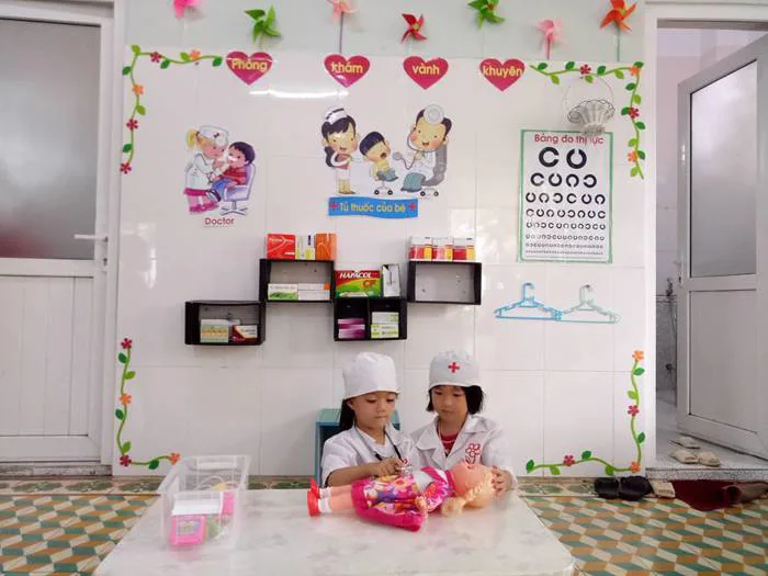 Những ngày đầu của năm học mới các bạn Vành Khuyên 4 đến lớp thật là vui.
