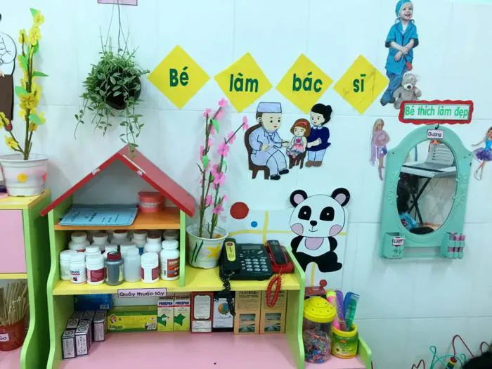 Trang trí GÓC PHÂN VAI – GIÁO VIÊN MẦM NON