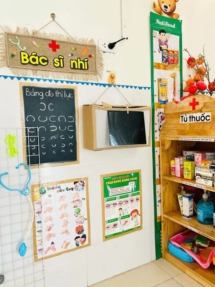 Trang trí góc bác sĩ mầm non- MN BÁT TRÀNG