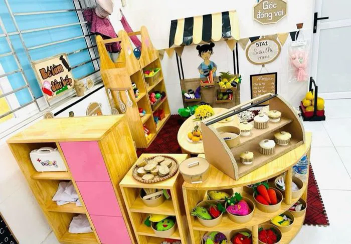 Góc bán hàng - Trang trí mầm non