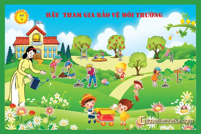 File thiết kế Corel tuyên truyền Bảo vệ môi trường cho các trường mầm non 013 File thiết kế Corel tuyên truyền Bảo vệ môi trường cho các trường mầm non 013