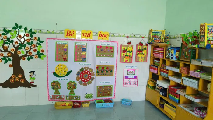 Những bàn tay khéo léo của các cô giáo trường mầm non Trường Sa trong việc trang  trí môi trường cho ...