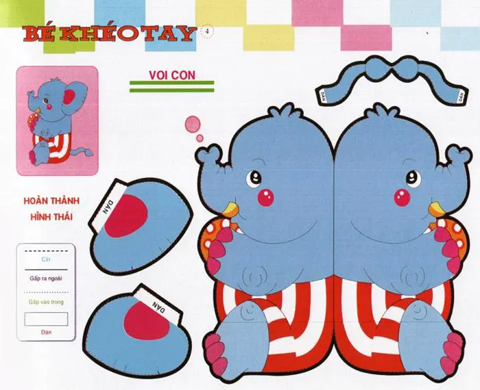 Sách Bé Khéo Tay - Cắt Và Dán Hình 3D - Thế Giới Sáng Tạo - FAHASA.COM