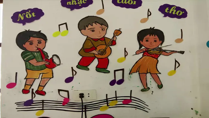 Trang trí góc âm nhạc mầm non độc đáo thú vị cho bé