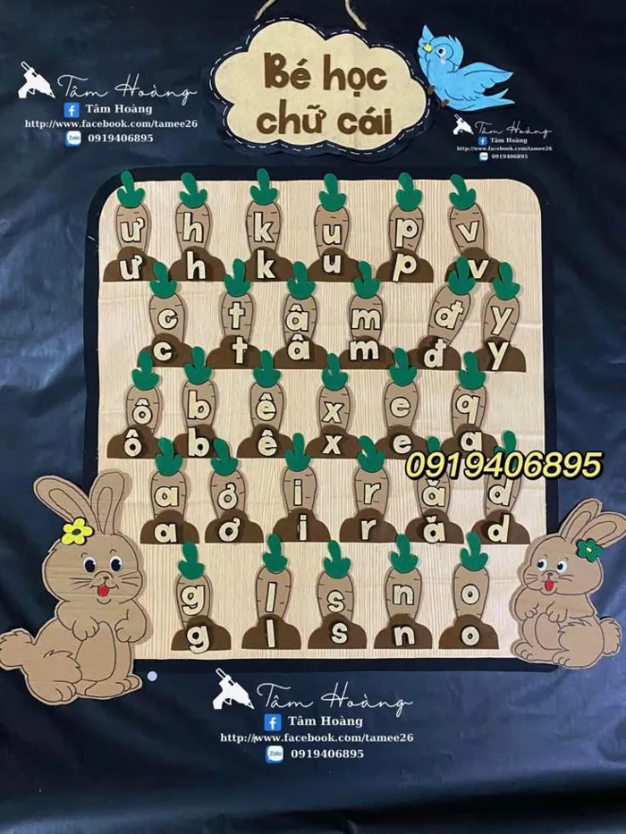 Góc chữ cái steam mầm non Góc chữ cái steam mầm non