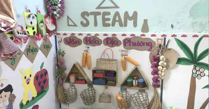 Trang trí lớp học mầm non theo hướng giáo dục Steam