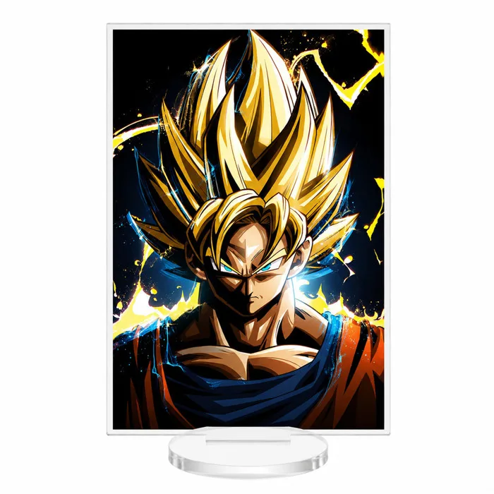 STANDE 8CM Anime Chủ Đề Dragon Ball - Son Goku - Vegeta Super Saiyan trang  trí góc học tập, decor bàn làm việ