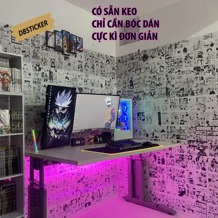 Tranh dán tường Anime decor poster dán tường manga trang trí phòng góc học  tập làm việc Tranh Dán Tường Chất Liệu Giấy - Lazada | Lazada Việt Nam