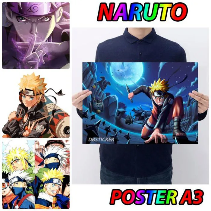 Poster dán tường, áp phích trang trí anime Naruto decor góc học tập, làm  việc | Lazada Việt Nam
