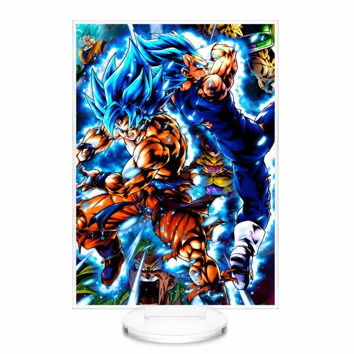 STANDE 8CM Anime Chủ Đề Dragon Ball - Son Goku - Vegeta Super Saiyan trang  trí góc học tập, decor bàn làm việ