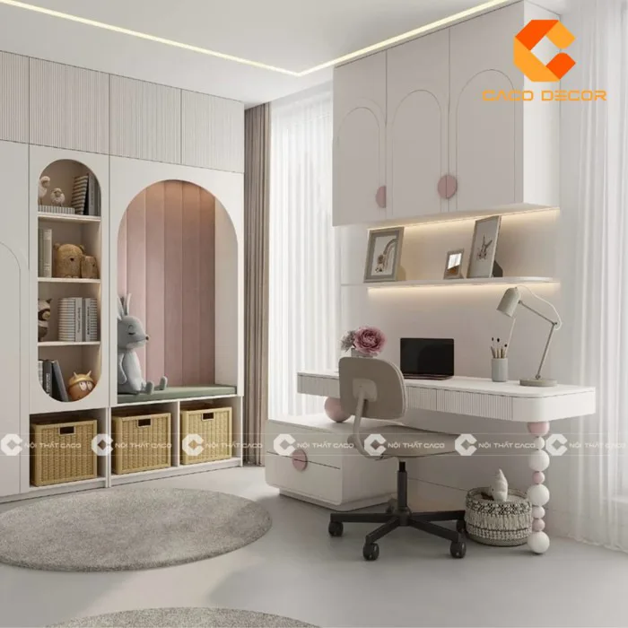 Cách trang trí góc học tập cho bé gái siêu đẹp, đơn giản