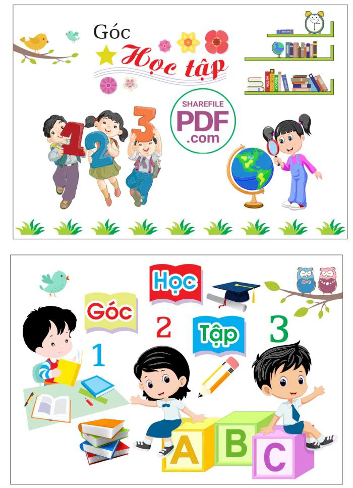 Trang trí phòng học - Góc học tập file PDF & CDR | VIPcorel.com - Thư viện  mẫu thiết kế đồ họa CorelDRAW (CDR).