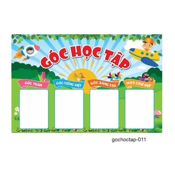 (Có sẵn) Trang trí lớp Tiểu Học-Trung Học-GÓC HỌC TẬP