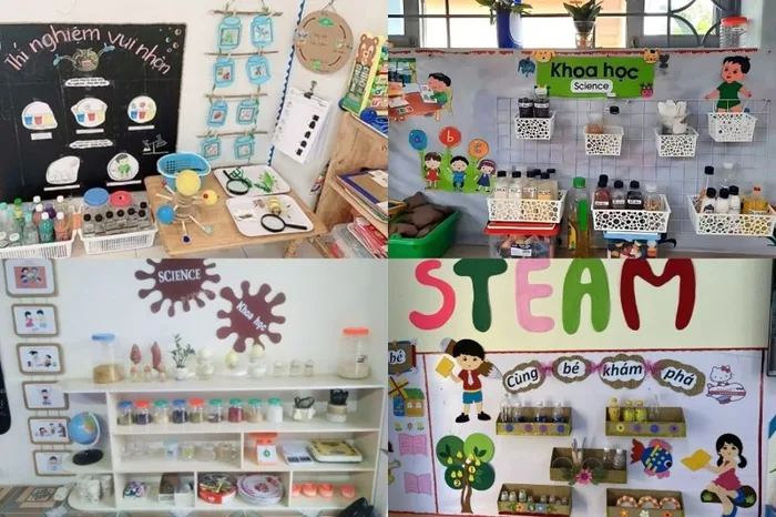 Gợi ý cách thiết kế lớp STEM trang trí góc STEAM mầm non sinh động