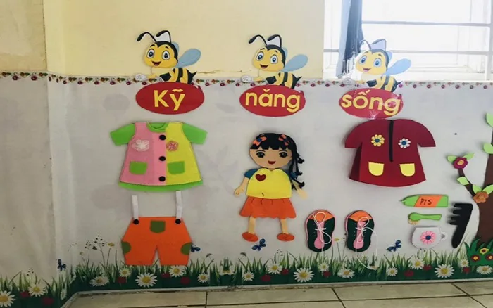 Trang trí góc kỹ năng sống cho trẻ mầm non tạo thêm ý tưởng cho bé