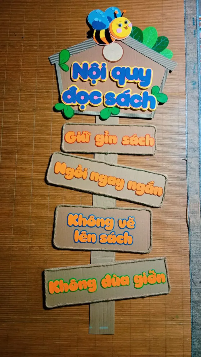 Nội quy đọc sách (GÓC SÁCH TRUYỆN MẦM NON)