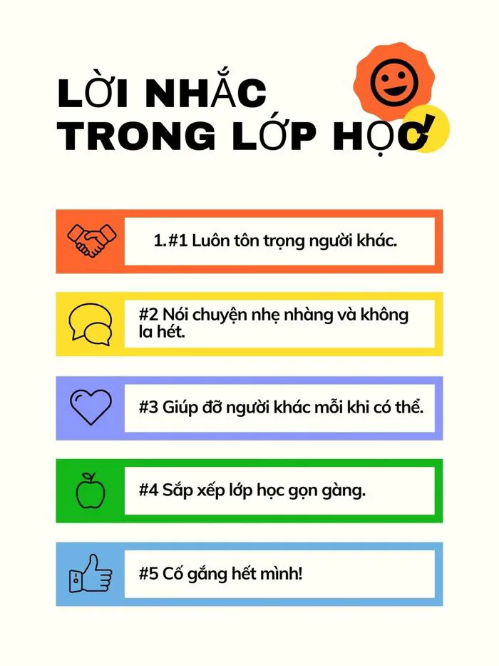 Mẫu bảng nội quy lớp học đẹp cho mầm non, tiểu học | Canva