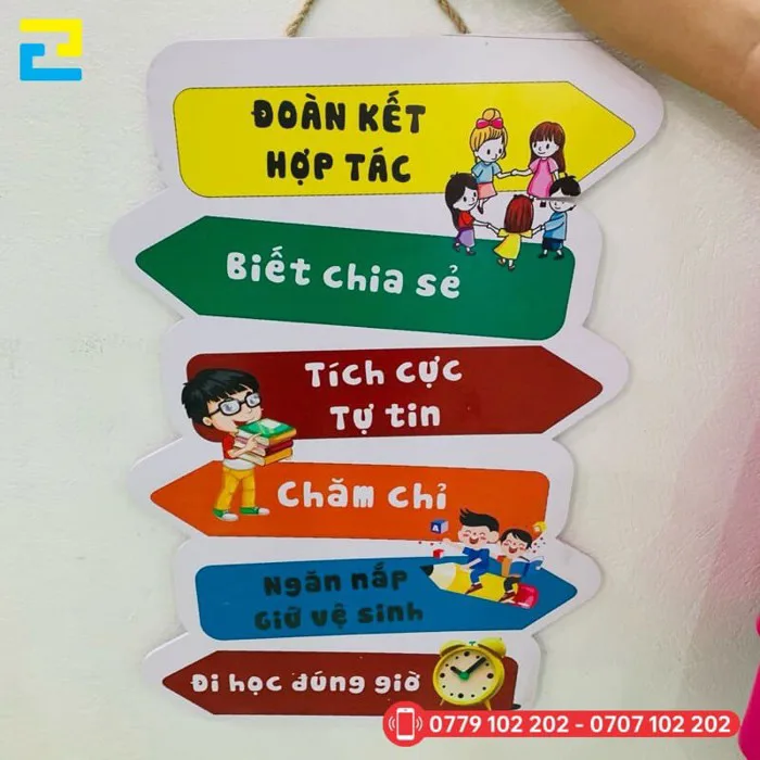 Bảng nội quy lớp học giá rẻ, thiết kế đa dạng, mẫu chuẩn - inan2h