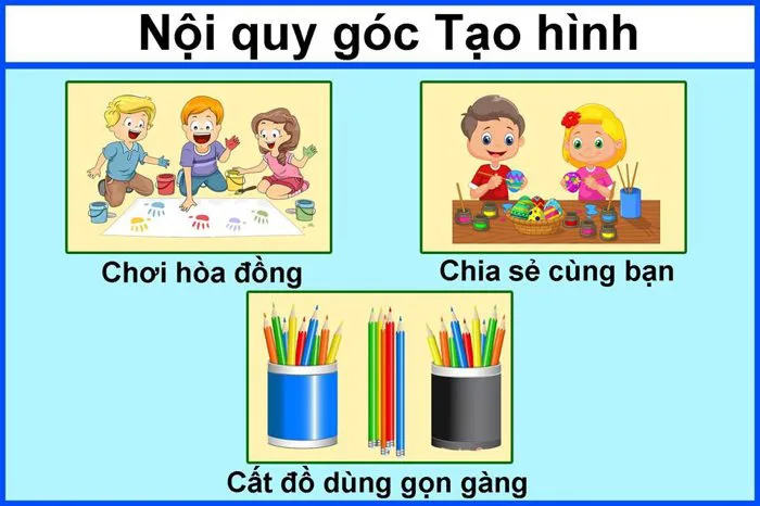Bộ ảnh nội quy các góc chơi mầm non - Nội quy góc chơi mầm non - VnDoc.com