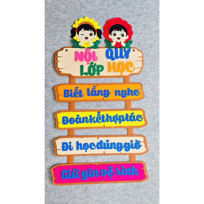 Trang trí nội quy lớp học mầm non - Giá Tốt, Sale Tháng 09, Freeship 0Đ |  Shopee Việt Nam