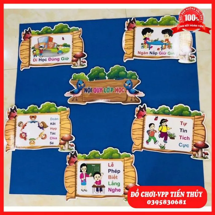 Nội Quy Lớp Học - Tranh Decan Bồi Xốp Trang Trí Lớp Mầm Non | Lazada Việt  Nam