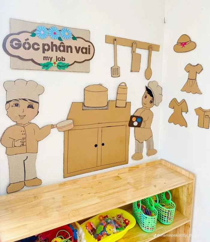 Góc phân vai- Trang trí mầm non