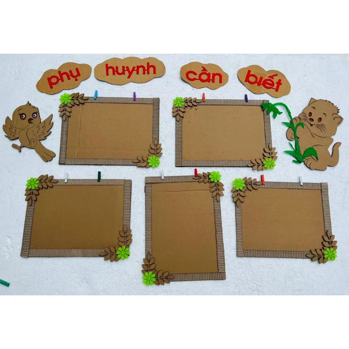 Góc trang trí - Bộ góc phụ huynh cần biết chất steam hình chim mèo dùng  trang trí cho bé mầm non