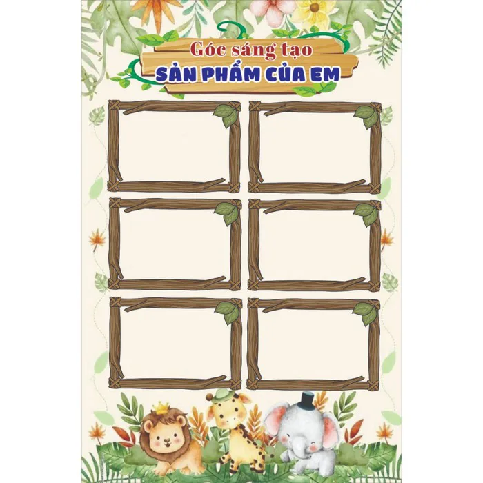 Góc Sáng Tạo, Góc Sản Phẩm của em, Trang trí lớp học, mầm non...
