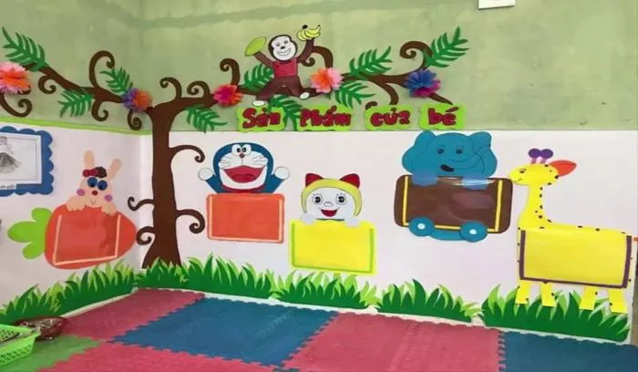 Trang trí góc sản phẩm của bé gọn gàng, đẹp mắt