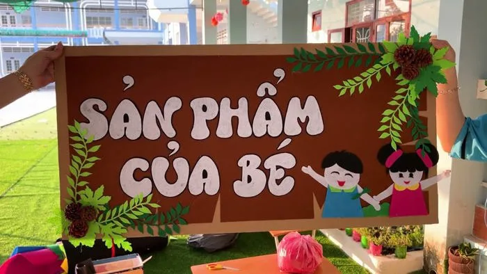 MẪU BẢNG SẢN PHẨM CỦA BÉ - Góc Mầm Non