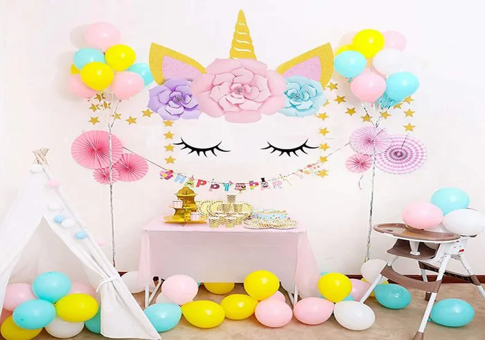 Trang trí góc sinh nhật mầm non theo chủ đề Unicorn