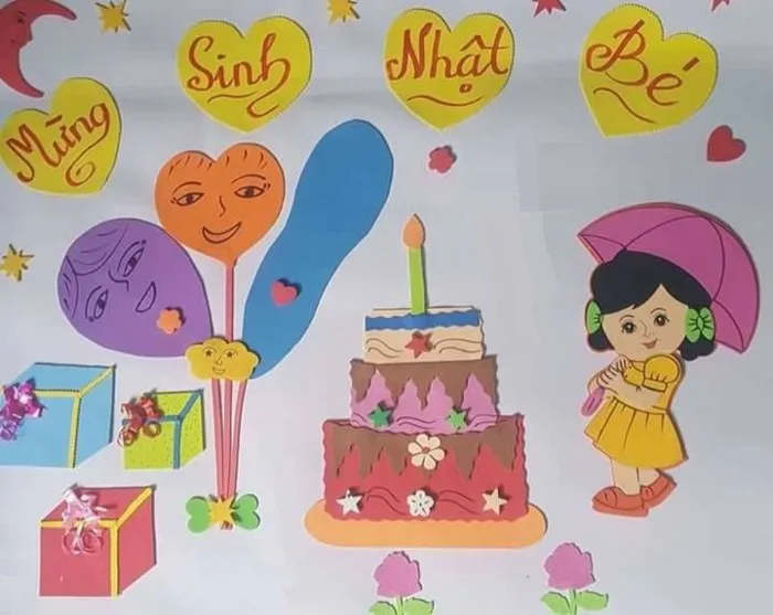 Trang trí góc sinh nhật cho bé mầm non - Đồ chơi mầm non Vân Anh