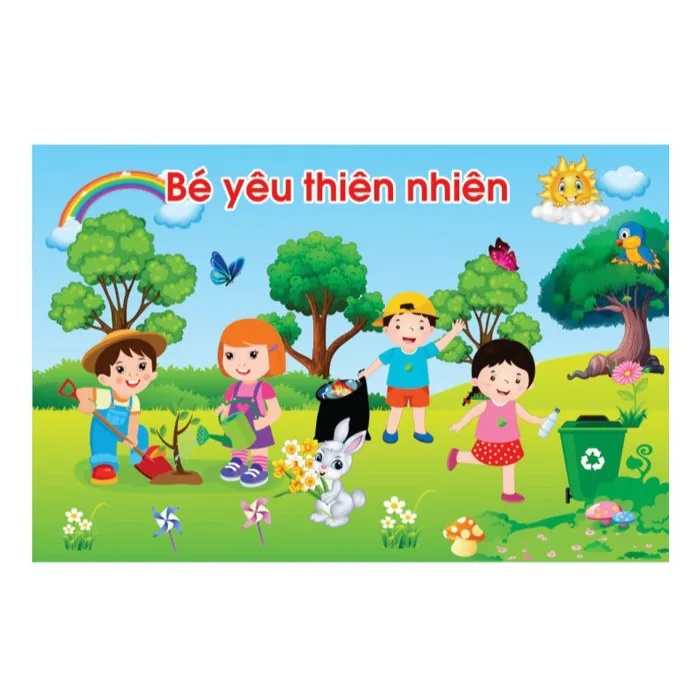 (Có sẵn) TRANH GÓC MẦM NON- Góc Thiên Nhiên khổ lớn