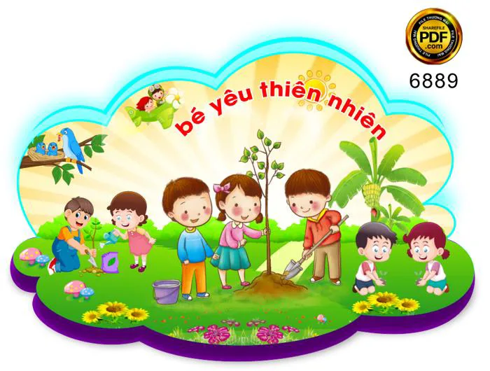 Góc bé yêu thiên nhiên trang trí trường mầm non | VIPcorel.com - Thư viện  mẫu thiết kế đồ họa CorelDRAW (CDR).