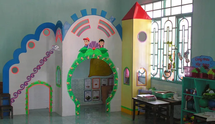 Trang Trí Góc Thư Giãn Mầm Non Hình Lâu Đài - Nội thất Nguyệt Ánh Trang Trí Góc Thư Giãn Mầm Non Hình Lâu Đài - Nội thất Nguyệt Ánh