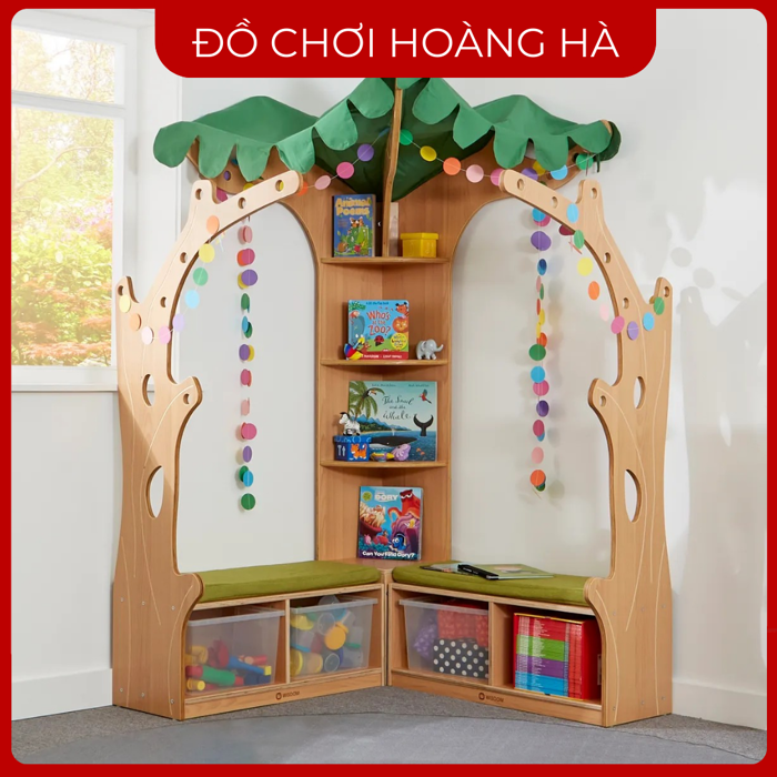 Góc Thư Viện Mầm Non Tree House Chủ Đề Cây Xanh Đẹp