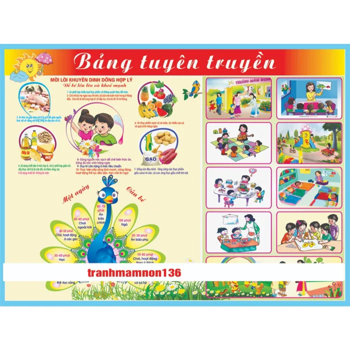 Tranh decan mầm non - Bảng tuyên truyền đẹp Tranh decan mầm non - Bảng tuyên truyền đẹp