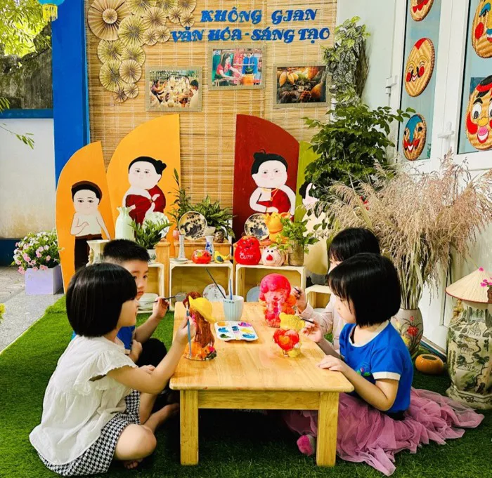 CÁC HOẠT ĐỘNG TRẢI NGHIỆM TẠI GÓC “KHÔNG GIAN VĂN HÓA- KHÔNG GIAN SÁNG TẠO” CỦA CÁC BÉ TRƯỜNG MẦM ...