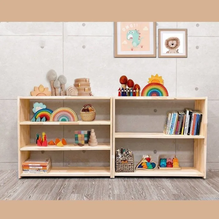 Kệ Đồ Chơi Montessori Trang Trí Nội Thất Trẻ Em,Trường Mầm Non Đựng Đồ Chơi  Giá Sách Vât Dụng